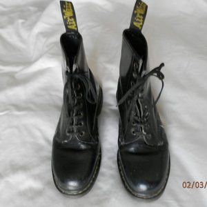Dr. Martens Women's Black Boots, Size US 8 / UK 6 Made in England Leather 8 Eyes